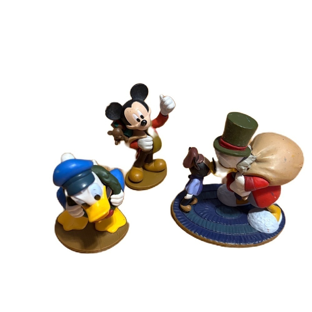 Disney Mickey’s Christmas Carol Figures Scrooge McDuck Donald Duck Tiny Tim